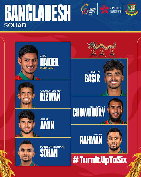 Bangladesh Team for Hong Kong Sixes 2026 Bangladesh Team for Hong Kong Sixes 2026